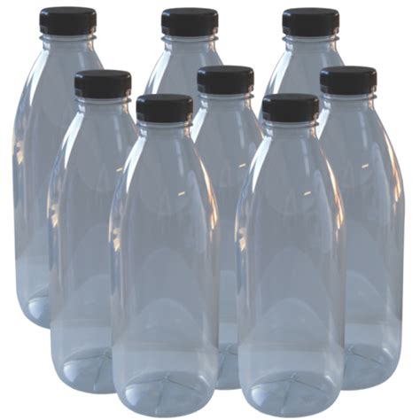 Clear Plastic Pet Juice Bottle With Tamper Proof Cap Ml Pack Of