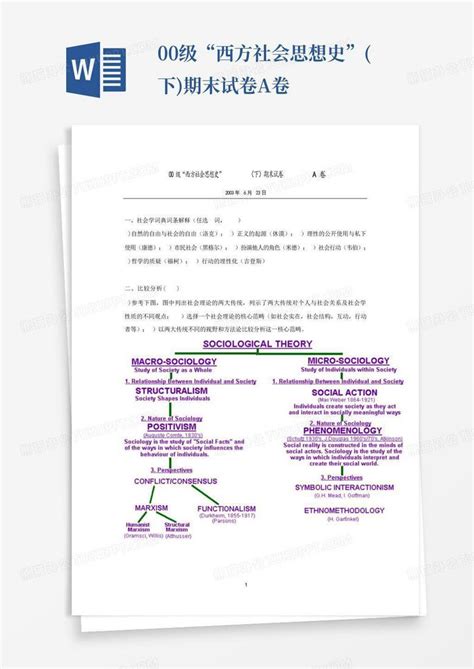 00级“西方社会思想史”下期末试卷a卷word模板下载编号lkrzgagm熊猫办公