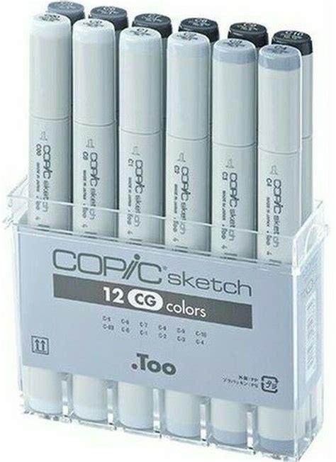 Copic Sketch Marker 12 Piece Cool Grey Copic 12 Piece Warm Grey Sets Available Sketch