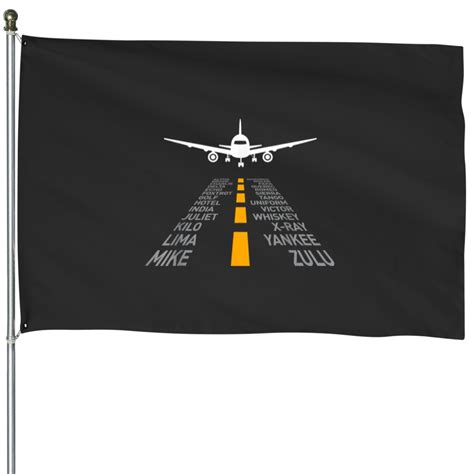 Airplane Pilot Gifts Airport Runway Phonetic Alphabet Plane House Flags