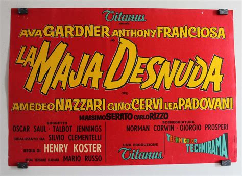 LA MAJA DESNUDA MOVIE POSTER THE NAKED MAJA MOVIE POSTER