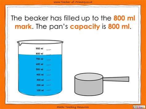 Measuring Capacity Using Standard Units Year 1 Teaching Resources