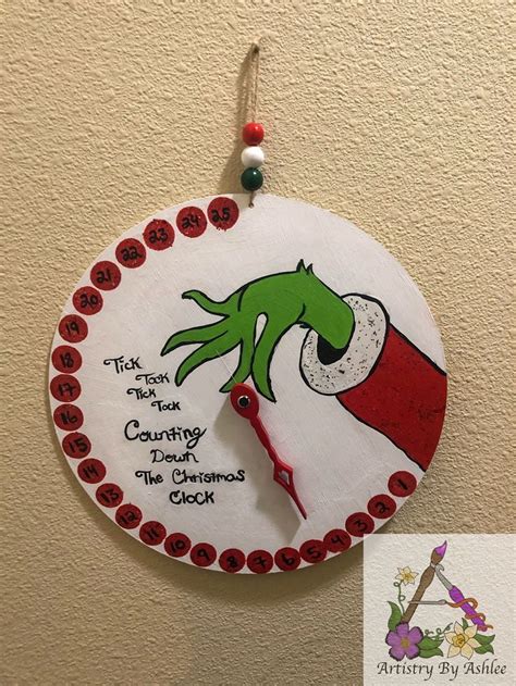 Grinch Count Down Christmas Clock Etsy