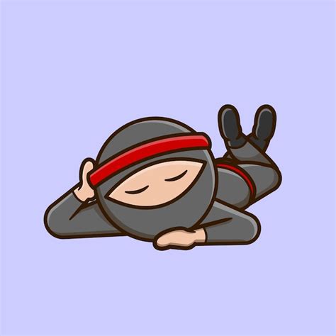 Premium Vector Lazy And Sleepy Ninja In Vector Cartoon