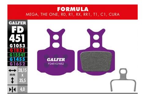 Coppia Pastiglie Freno E Bike Galfer Semi Metalliche Formula Mega The