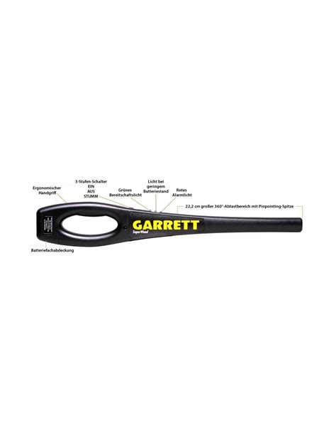 GARRETT TM Metall Handsonde SUPER WAND Mit Akku