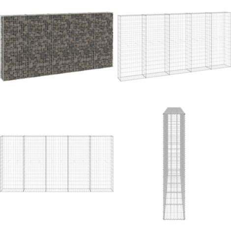 Mur en gabion avec couvercles Acier galvanisé 300x30x150 cm mur en