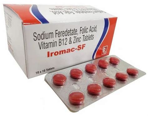 Sodium Feredetate 231mg Folic Acid 1 5mg Vit B12 15mcg Zinc 7 5mg Tablets At Rs 80 Box In