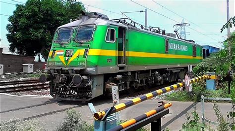 Powerful Green Beast Wag Loco Skip Between Railgate With Speedy Goods