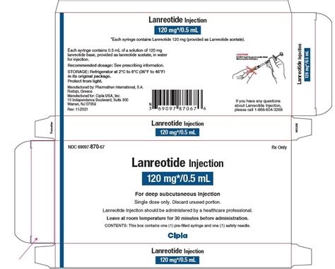 Lanreotide Injection - FDA prescribing information, side effects and uses