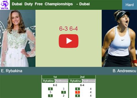 Rybakina Ousts Andreescu In The St Round Highlights Dubai Results