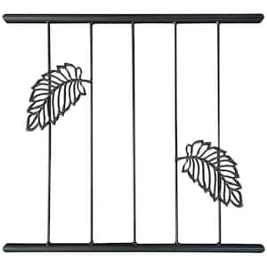 Litton Lane Black Metal Contemporary Garden Arbor In X In