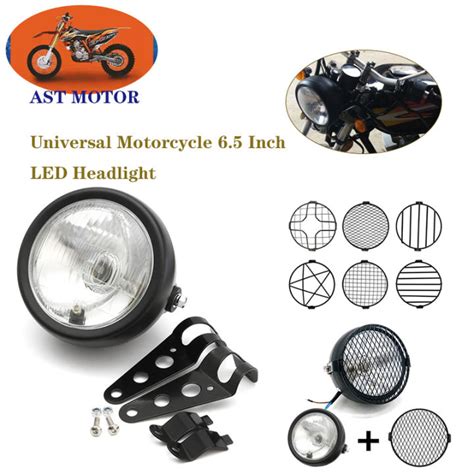 Astmotor Universal Inch Motorcycle Retro Headlight Hi Low Bean Bulb