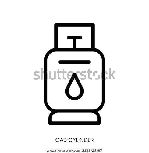 Gas Cylinder Icon Line Art Style Stock Vector Royalty Free 2233925387