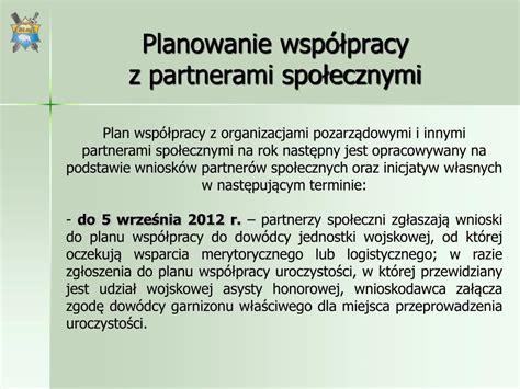 PPT Planowanie współpracy z partnerami społecznymi PowerPoint