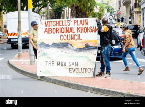 Cape Town South Africa 20th Oct 2023 Protestors During A Visit To