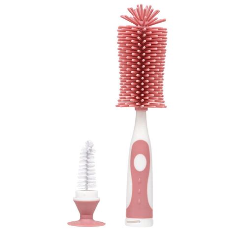 Escovinha Para Mamadeira - Escova Para Mamadeira Em Silicone Rosa - Buba - Drogaria Sao Paulo