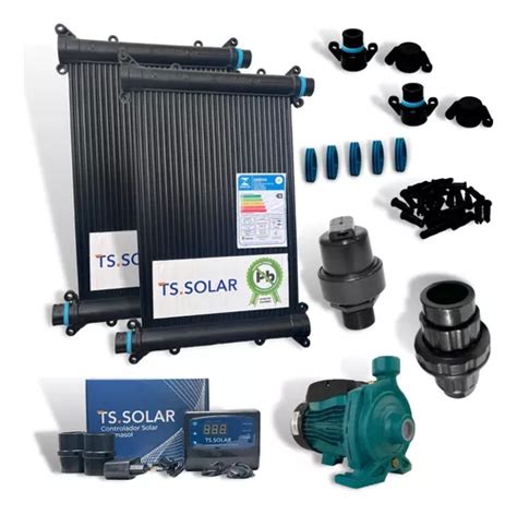 Kit Aquecedor Solar Piscina 17 Placas 3m Kit Completo Parcelamento