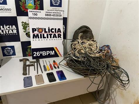 PM prende homem escondendo fios elétricos furtados em região de mata em