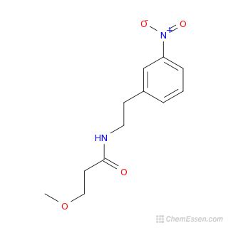 3 Methoxy N 2 3 Nitrophenyl Ethyl Propanamide Formula C12H16N2O4