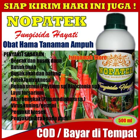 Jual Cod Nopatek Ml Fungisida Hayati Pupuk Obat Semprot Bercak Dan