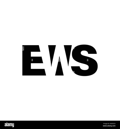 Logo Ews Avec Espace Négatif Vecteur De Monogramme De Typographie