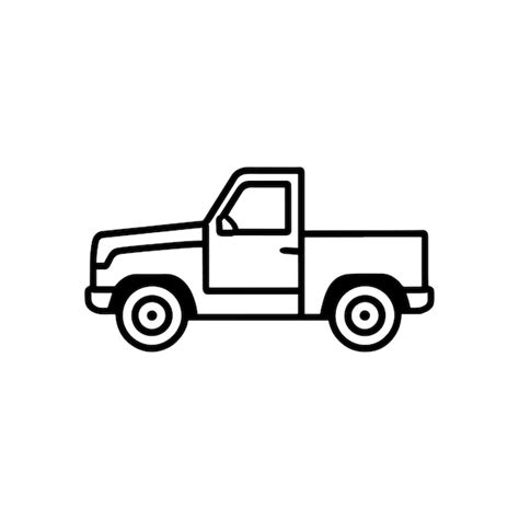 Premium Vector Line Illustration Of Pick Up Truck