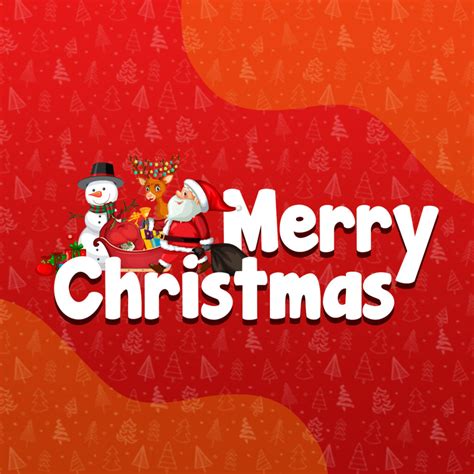 Free Merry Christmas Poster Template FreeGraphica