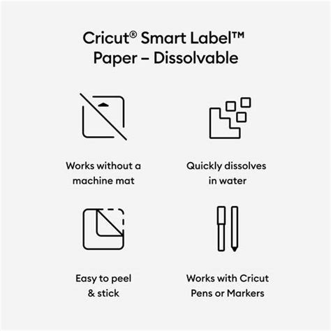 Smart Label™ Papier Auflösbar Weiß Cricut Shop