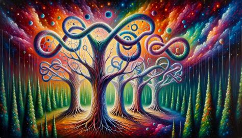 Colorful Gnarled Tree Of Life Spiral Colors In The OpenArt