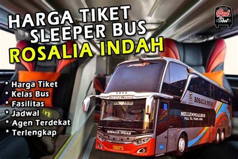 Sleeper Bus Rosalia Indah Jadwal Harga Tiket Januari Artofit