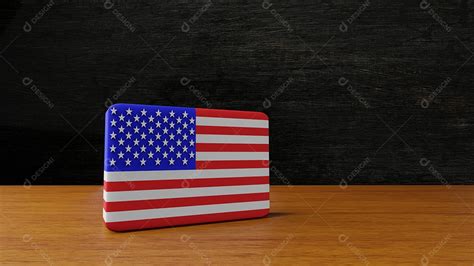 Renderização 3d Da Bandeira Quadrada Dos Estados Unidos Da América Download Designi