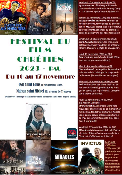 Festival du cinéma chrétien à Pau Diocese 64