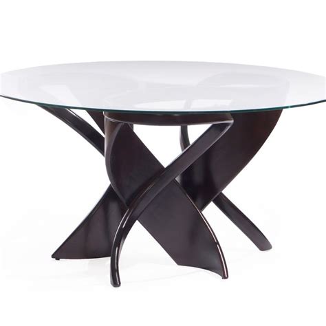 Темный обеденный круглый стол из натурального дерева | Decor, Dining ...