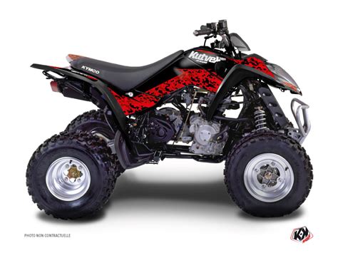 Kymco Maxxer Atv Predator Graphic Kit Red Black Kutvek Kit Graphik