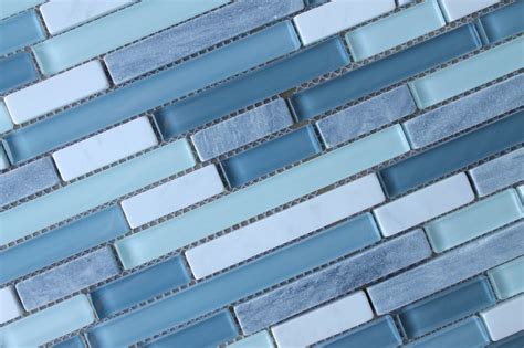 Bliss Series Waterfall Linear Glass And Stone Mosaic Tiles From Anatolia Contemporary