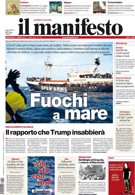 reportages QUOTIDIANI la miglior prima pagina di oggi mercoledì 9