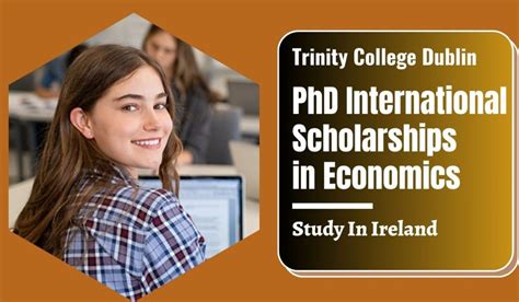 Trinity College Dublin PhD International Scholarships in Economics, Ireland