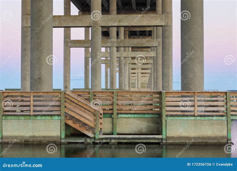 Washington Baum Bridge Supports Nags Head Nc Stock Photo Image Of