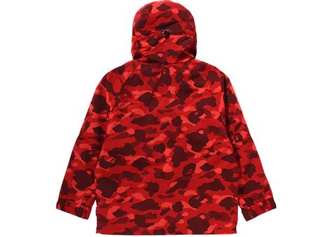 Bape Color Camo Snowboard Jacket Ss24 Red Mens Ss24 Us