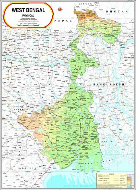 west bengal map map  west bengal state districts