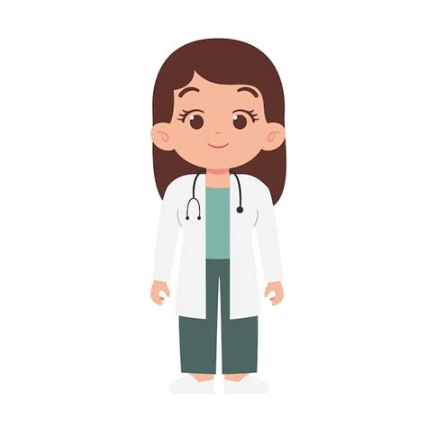 Personagem de médico feminino ilustração do conceito médico Vetor