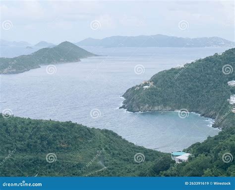 Aerial View of the Coki Point Beach in United States Virgin Islands Stock Image - Image of water ...