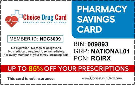 Walmart Pharmacy Discount Card Choice Drug Card