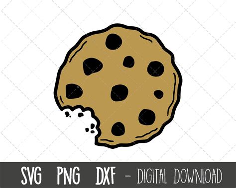 Cookie SVG, Chocolate Chip Cookie Svg, Cookie Clipart, Cookie Png, Cookie Crumbs Outline ...