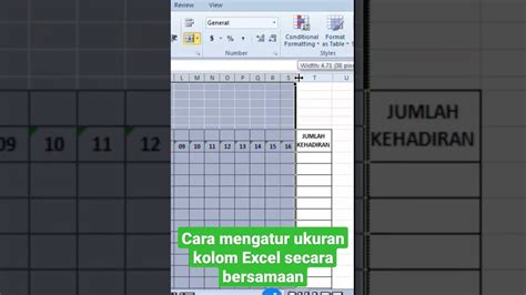 Cara Mengecilkan Kolom Di Excel Secara Bersamaan