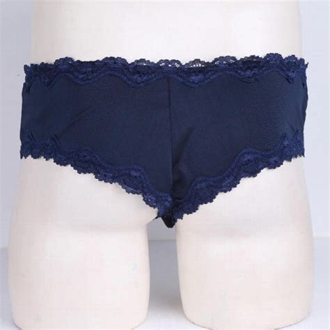 Sexy Mens Lingerie Sissy Crossdresser Panties Lacework Bikini Briefs Erotic Gay Male Sissy
