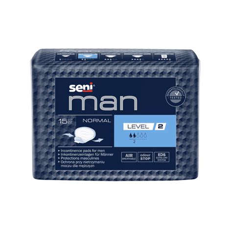 Seni Man Normal Level 2 Inkontinenzeinlage | Packung (15 Stück) – Altruan