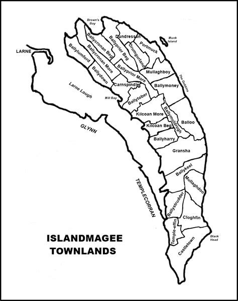 Islandmagee Townland Map