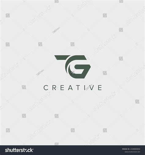 Modern Unique Letter Tg Gt Logo Design Template Royalty Free Stock